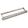 Patch Panel 1U 24 Porty Modułów Keystone Otwarty Srebrny