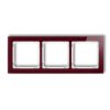 Deco Ramka Potrójna - Efekt Szkła (Ramka: Bordowa Spód: Biały) Bordowy...