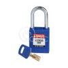 Kłódka LOTO SafeKey nylonowa, szekla stalowa 38 mm, niebieska, 150251
