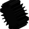 LED heatsink, (L x Ø) 25 x 60 mm, 2.2 to 1.2 K/W, black anodized, 10021449