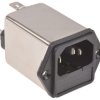 Gniazdo zasilające IEC z filtrem przeciwzakłóceniowym2 10A C14 TE Connectivity Montaż na kołnierzu 5 x 20mm