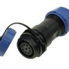 Gniazdo; SP1711C/S9-1C; 9 torów; proste; lutowany; 0,75mm2; 6-10mm; SP17; na przewód; IP68; 5A; 400V; Weipu; RoHS; SP1711/S9-1C