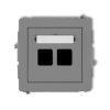 DECO Mechanizm gniazda komputerowego podwójnego bez modułu szary mat 27DGK-2p PT-GN-DE-80-27-ND-00
