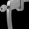 5986 Window handle with lock, silver