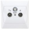Akcent Gniazdo Antenowe Rtv-Sat Końcowe Białe Gpa-As/00