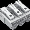 294-5013 Light terminal block, without PE contact, 3-pin, 2.5 mm², white