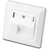 Front plate, for Keystone module, 2 x RJ45, (W x H x D) 80 x 80 x 27 mm, white, DN-93801-1