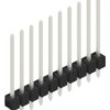 Pin header, 10 pole, pitch 2.54 mm, straight, black, 10048651