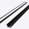 LED line PRIME Profil aluminiowy wpuszczany wpustowy czarny 2m - zestaw 5 lat gwar.