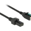 Delock Kabel USB USB 2.0 Wtyczka zasilania USB 12V, Wtyczka zasilania USB 12V 2x4pol 2.00 m czarny 85483