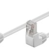 Cat 5E Kabel Łączący 2X 90 Pod Kątem,F/Utp, Biały - Długość Kabla 5 M