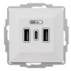 VESTRA ładowarka USB 2xA+C biały 3808-10