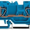 2-wire feed-through terminal, spring-clamp connection, 0.2-6.0 mm², 1 pole, 41 A, 8 kV, blue, 282-904