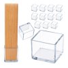 Nakładki na Nogi Krzesła Ochronne 25x25mm Osłona Nóżek Mebli x16szt
