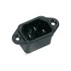 K & B 42R021212 IEC Connector 42R Plug Vertical Mount 2+PE 10A Black