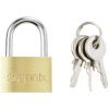 Sygonix SY-5045282 Padlock 24.7 mm brass gold yellow keyed-different