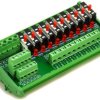 DIN Rail Mount 10 Position Thermal Circuit Breaker Power Distribution Module.