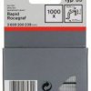 Zszywki z cienkiego drutu, typ 59, 10,6 x 0,72 x 6 mm, 1000 szt. Bosch Accessories 2609200239, N/A, Wymiary (D x S) 6 mm