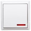 BIS Łącznik pojedynczy z podświetleniem biały ŁN-1BS/00
