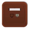 LIZA Gniazdo telefoniczne 1xRJ11 4-stykowe brązowy 4GLT-1 KARLIK