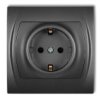 Logo Gniazdo Pojedyncze Z/U Schuko Grafitowy 11Lgp-1Sp