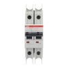 Wyłącznik miniaturowy, Typ C, 2-biegunowy, 1 A, 440 V ac, 96 V dc, ABB, SU200 M 15 kA