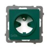AS Gniazdo pojedyncze z uziemieniem DATA z kluczem uprawniającym zielony GP-1GZK/m/12 OSPEL