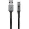 Kabel tekstylny USB-C ™ / USB-A z metalowymi wtyczkami 1m Goobay