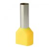 Końcówka tulejkowa izolowana HI 2x10,0/18-zo żółta (100 szt.) Al/Cu