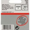 Zszywki z wąskim grzbietem typ 55, utwardzane 6 x 1,08 x 23 mm, 3000 szt. Bosch Accessories 2609200227, N/A, Wymiary (D