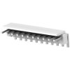 Pin header, 11 pole, pitch 3.96 mm, angled, white, 1-647676-1