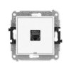 MINI Mechanizm gniazda komputerowego pojedynczego 1xRJ45, kat. 7, ekranowane, 8-stykowy, bez pola opisowego biały mat 25MGKBO-9