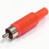 Wtyk RCA CINCH plastik czerwony