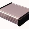 GAL1455L1202 Obudowa z aluminium wymiary: 120x103x30.5mm - dekle czarne z tworzywa