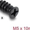 60990 Fan Screw M5 x 10 mm 50 pcs black