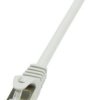 LogiLink CP2062S RJ45 Kabel sieciowy, kabel krosowy CAT 6 F/UTP 3.00 m szary z zaczepami blokującymi 1 szt.