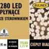 Komplet choinkowy Płynące LED 280 biały ciepły 13,95m 230V/31V 3,7W IP44 na zewnątrz i do wnętrz 13-828
