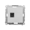 SIMON 55 Gniazdo telefoniczne pojedyncze RJ12 aluminium mat TF1.01/143 KONTAKT SIMON