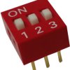 DIP switche, 3 pole, straight, 25 mA/24 VDC, DX9A03C