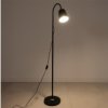 Lampa Stojąca Podłogowa Stołowa Led E27 Czarna Z Regulacją Wysokości Kalso...