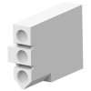 Socket housing, 3 pole, pitch 6.3 mm, straight, natural, 770785-1