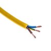 Przewód zasilający RS PRO H05VV-F 3 Core 100 m Polichlorek winylu Sheath Żółty 11.4 mm OD, 300/500 V 60 °C