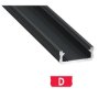 Profil LUMINES typ D czarny 3m n/t 16x6 776248