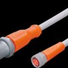Sensor actuator cable, M12 cable plug, straight, A to M8 cable socket, straight, A, 3 pole/3 pole, 0.3 m, PUR, gray, 3 A, EVW076