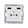Simon 54 Gniazdo wtyczkowe ze zintegrowaną ładowarką 2xUSB (moduł), 2.1 A, 5 V DC, 230 V biały DGZ1ZUSB2AA.01/11