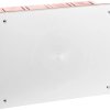 Puszka podtynkowa z pokrywą seria 350 196x152x70 czerwony-biały EC350C6