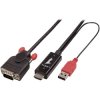 LINDY 41455 HDMI to VGA Adapter Cable 1.00m Black 1920x1200 support