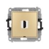 Icon Mechanizm Gniazda Pojedynczego Hdmi 2.0, Bez Pola Opisowego Złoty...