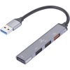 Renkforce RF-6855462 USB 3.2 Gen 2 Hub 4-Port 10Gbps Aluminum Casing Grey