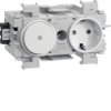 Gniazdo Schuko przeł.wtyk zac.mont.front bia GS11019010